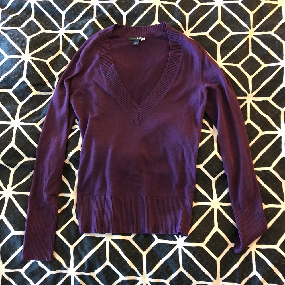 Purple V-Neck work shirt